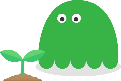 Green Character with Tree